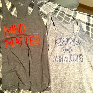 Two tank tops loose active wear fit